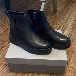 Franco Sarto Black Ankle Booties